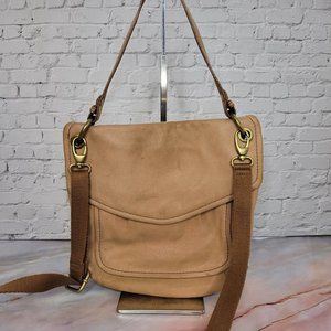 Fossil Modern Cargo Crossbody Satchel Bag Convertible Shoulder Handbag Brown
